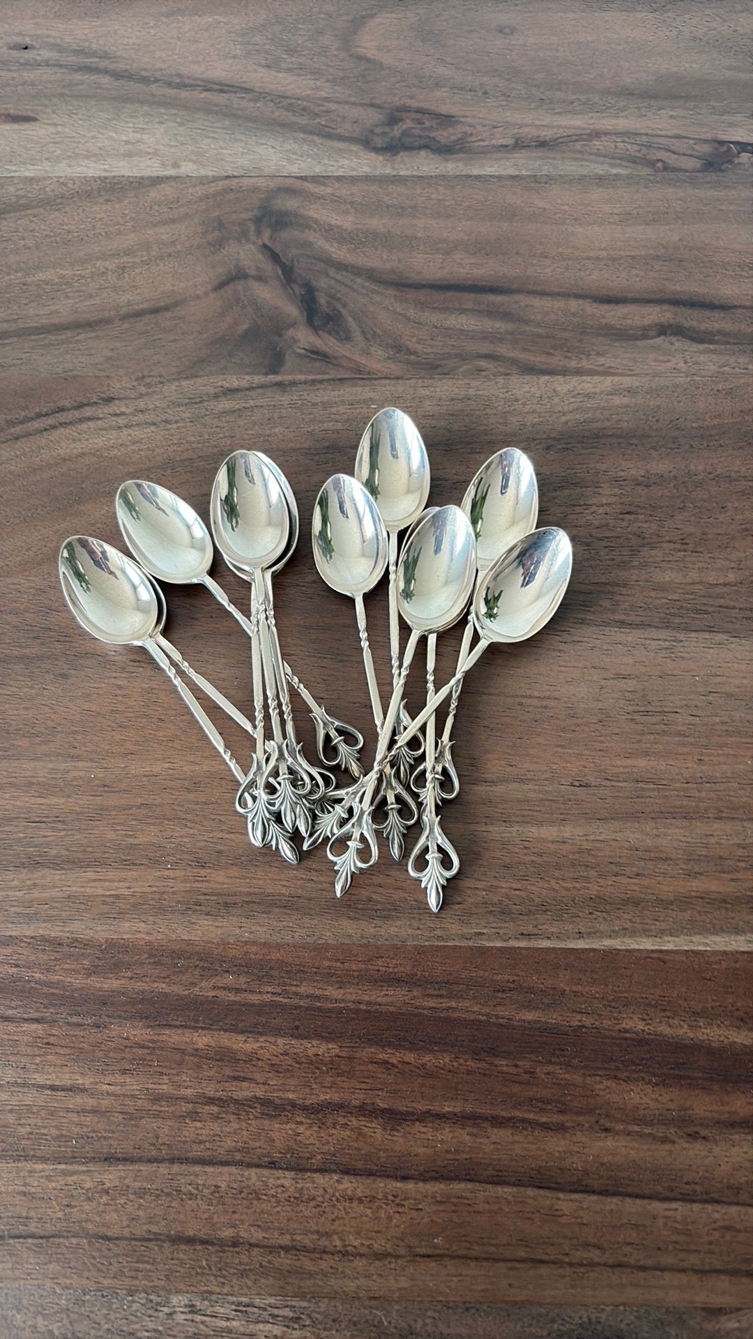 12 zilveren lepeltjes, Ophalen of Verzenden, Zilver
