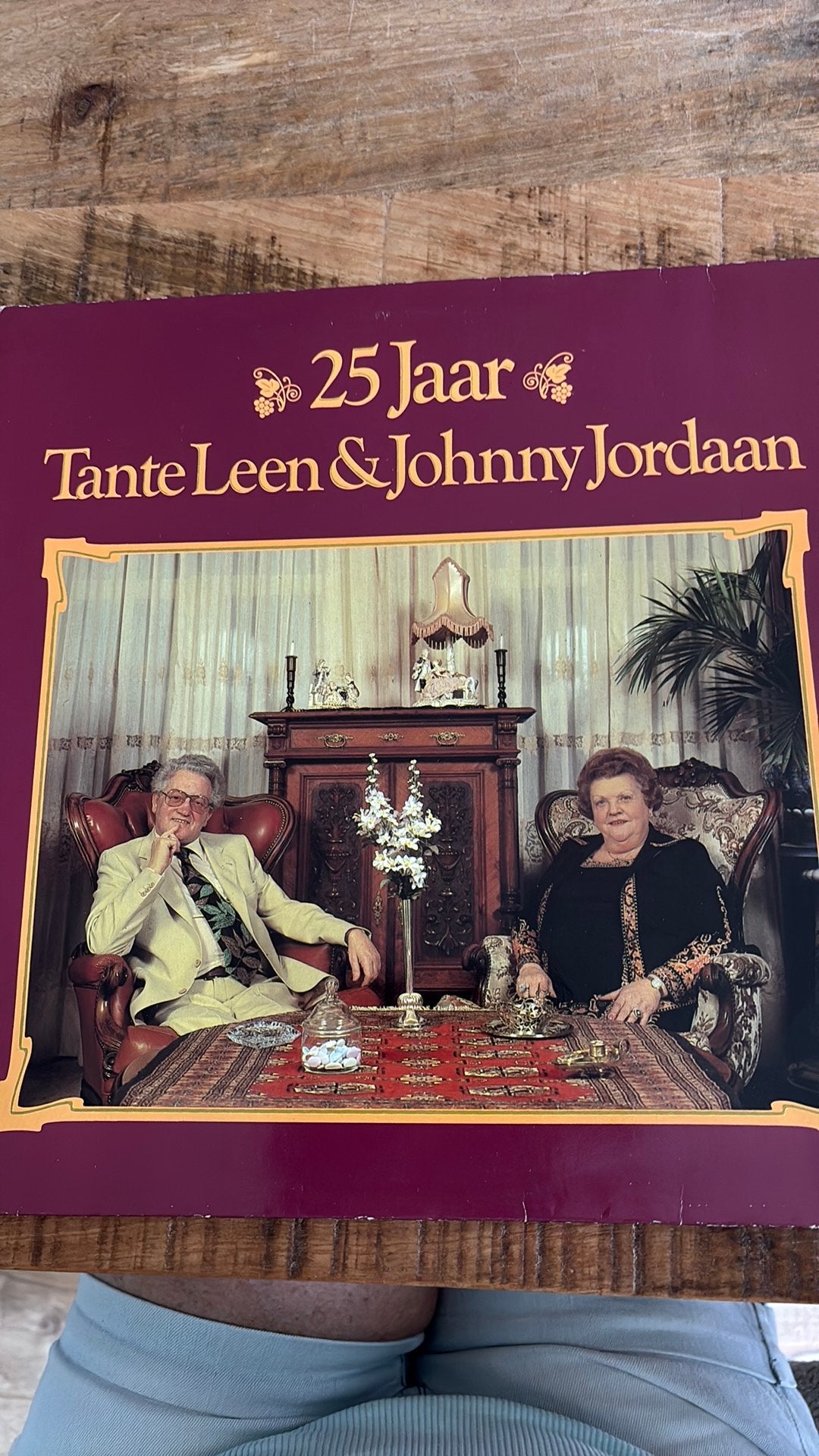 Dubbel LP 25 jaar Tante Leen en Johnny Jordaan, Ophalen, Zo goed als nieuw, Levenslied of Smartlap, 12 inch