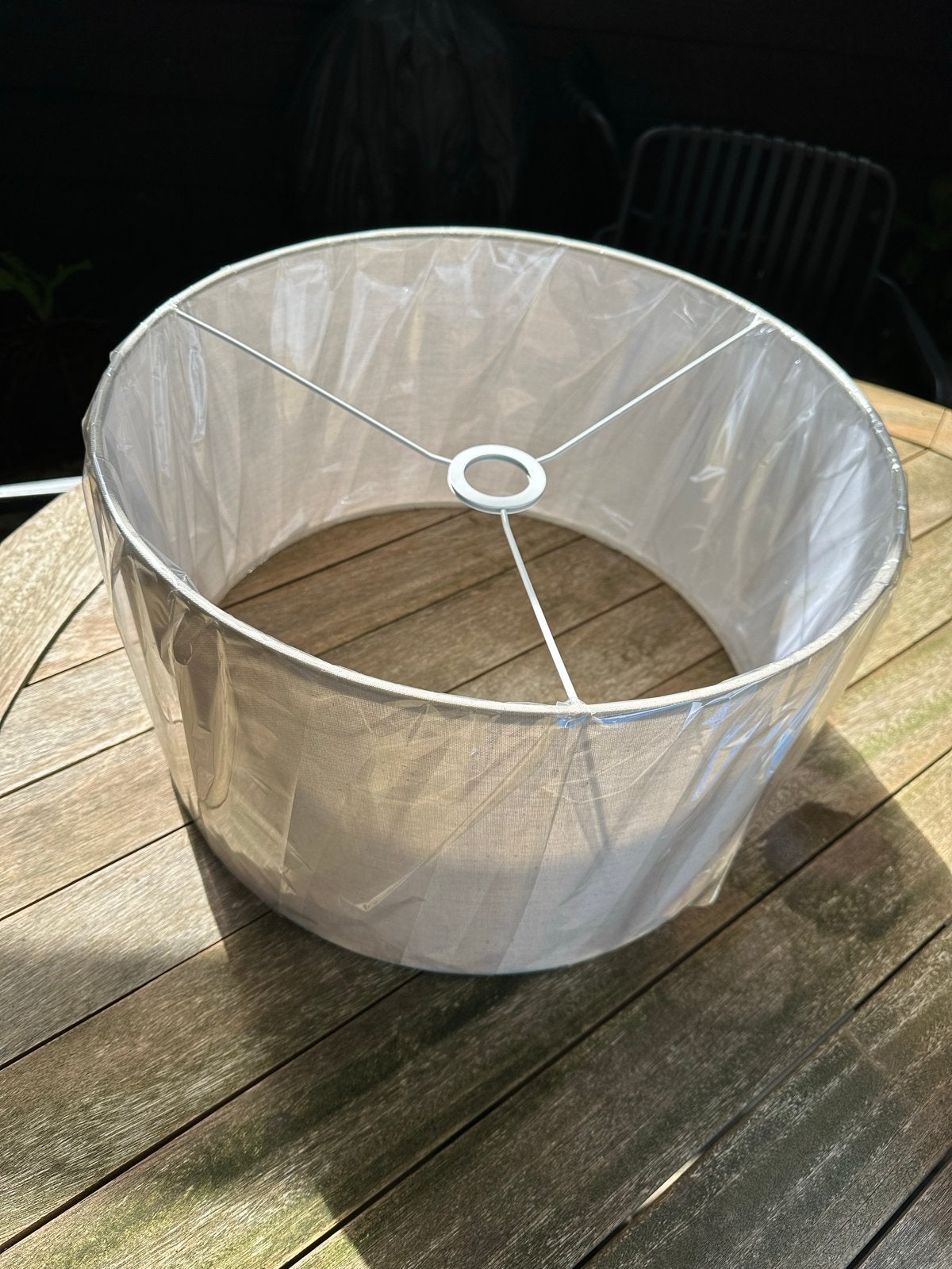 Nieuwe lampenkap, rond, beige, 45 cm diameter, Beige, Rond, Nieuw, Ophalen of Verzenden