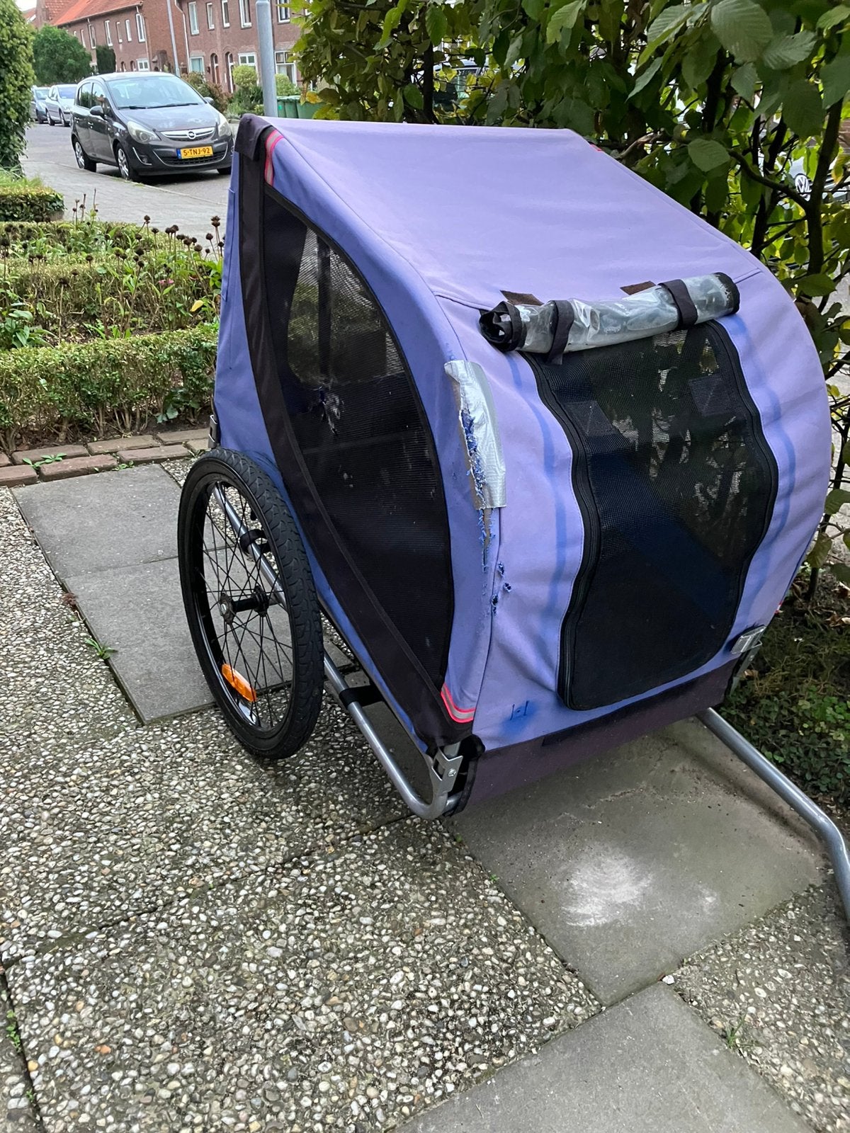 Gratis honden fietskar, Fietsen en Brommers, Ophalen, Gebruikt, Hondenkar