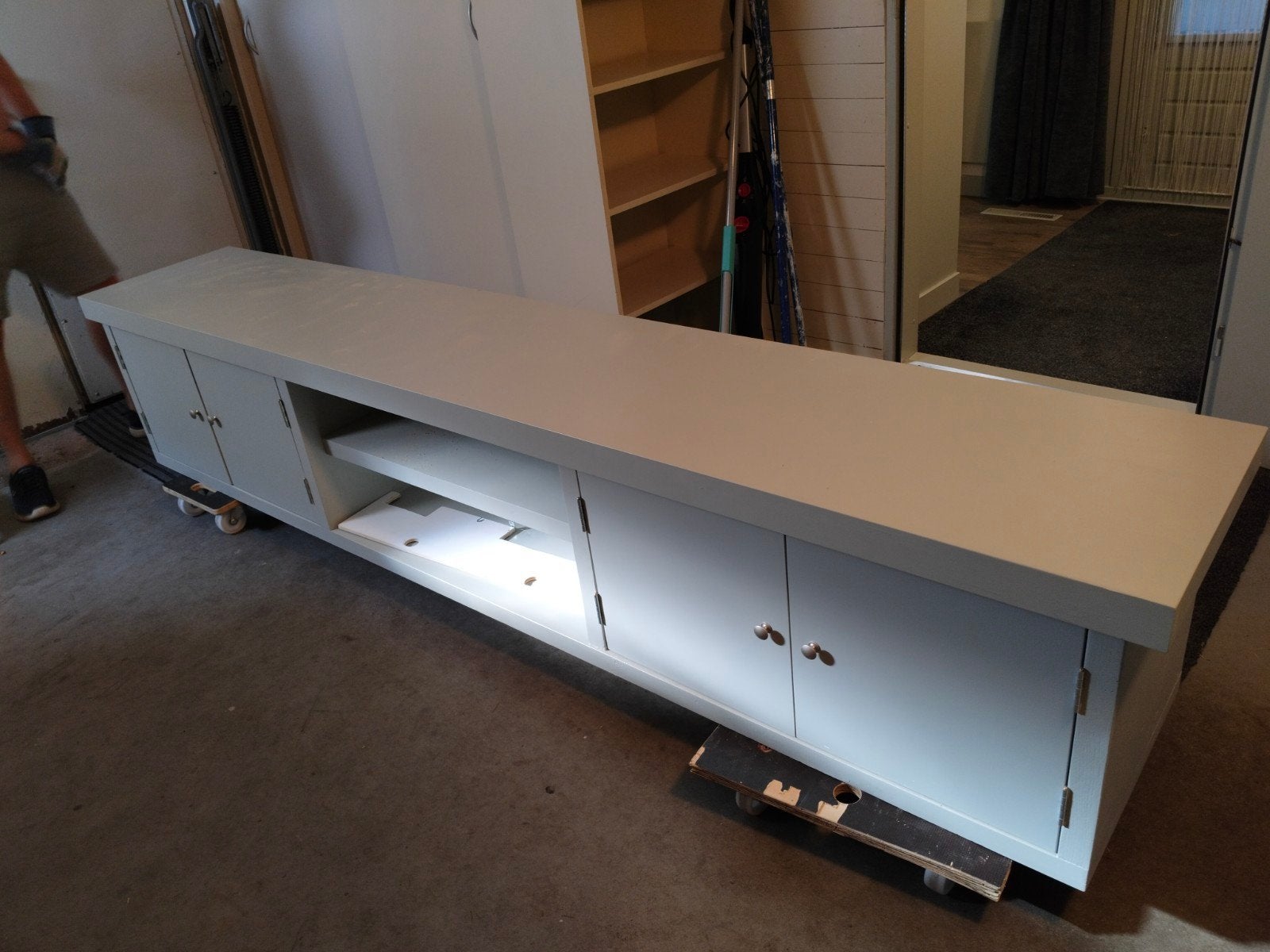 tv meubel, Huis en Inrichting, Kasten | Televisiemeubels, Ophalen, Gebruikt, 200 cm of meer, Minder dan 100 cm