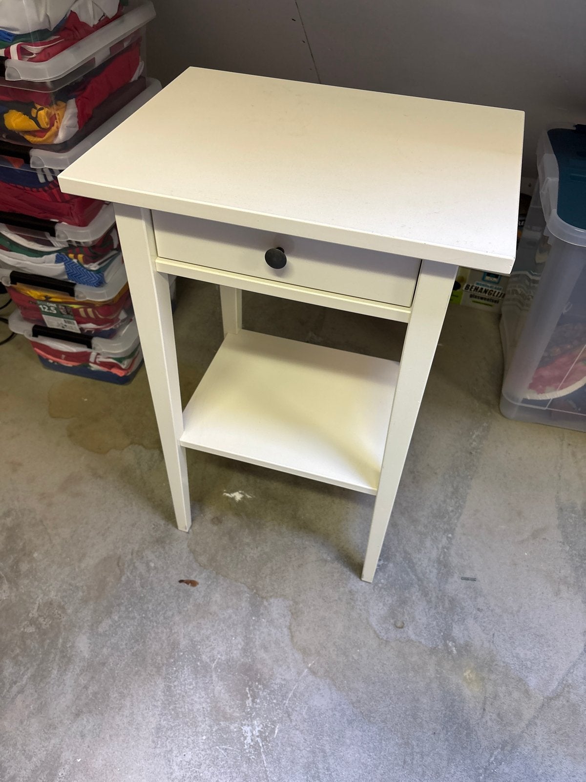 Wit nachtkastje Ikea Hemnes, Ophalen, Minder dan 55 cm, Gebruikt, 60 cm of meer