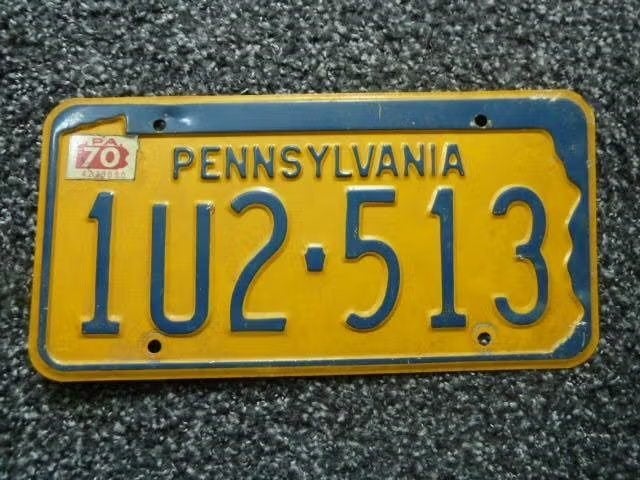 Kentekenplaat licenseplate Pennsylvania 70 USA, Verzenden, Gebruikt, Auto's