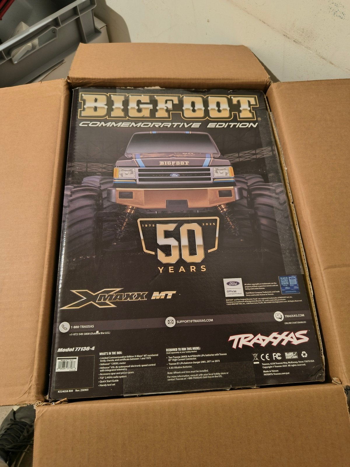 traxxas X-maxx Bigfoot 50th anniversary, Elektro, Auto offroad, Nieuw, Ophalen of Verzenden