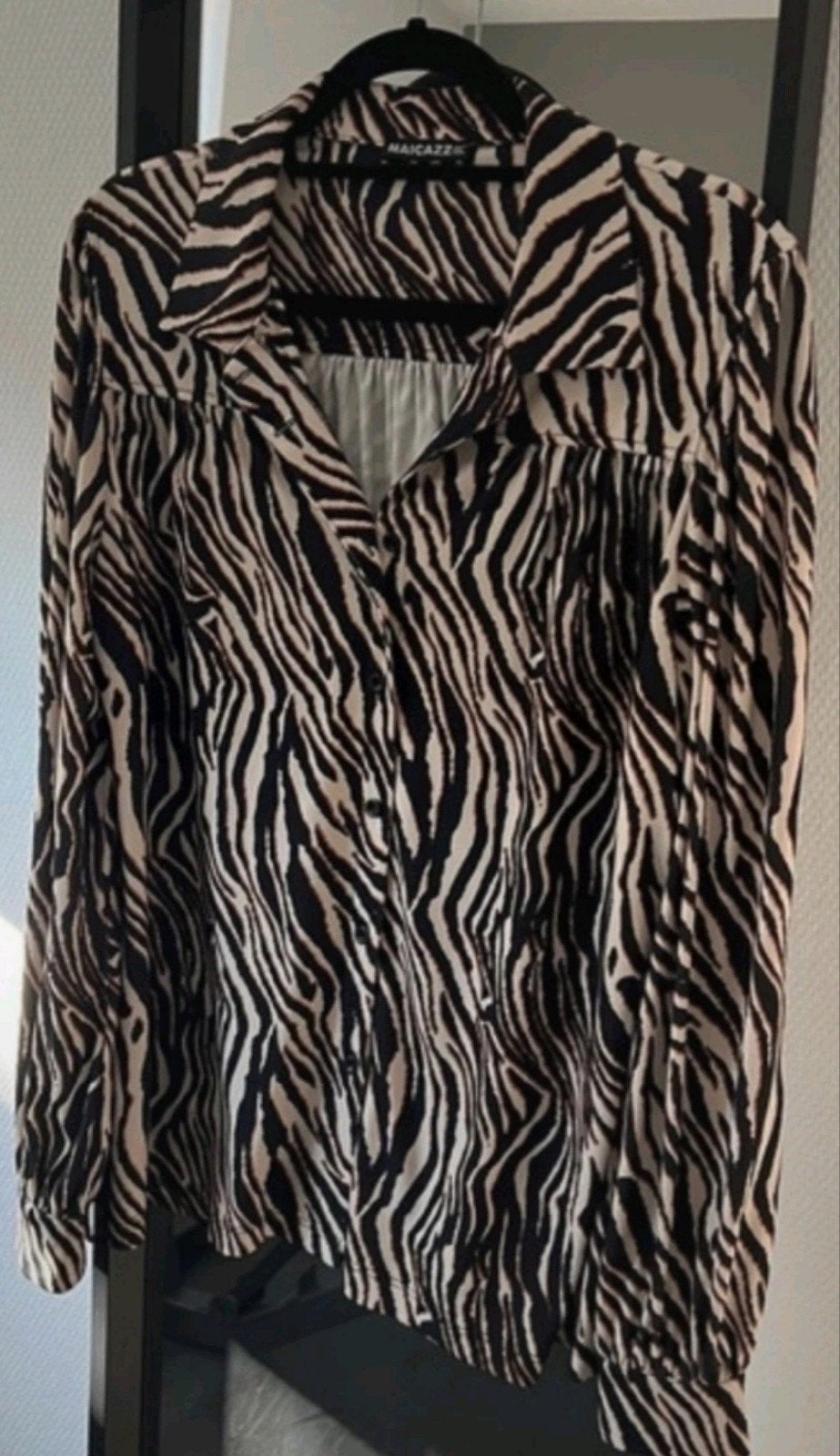 Maicazz Zebra Print Blouse travelstof draagmaat 42 44, Meerkleurig, Maat 42/44 (L), Ophalen of Verzenden, Maicazz