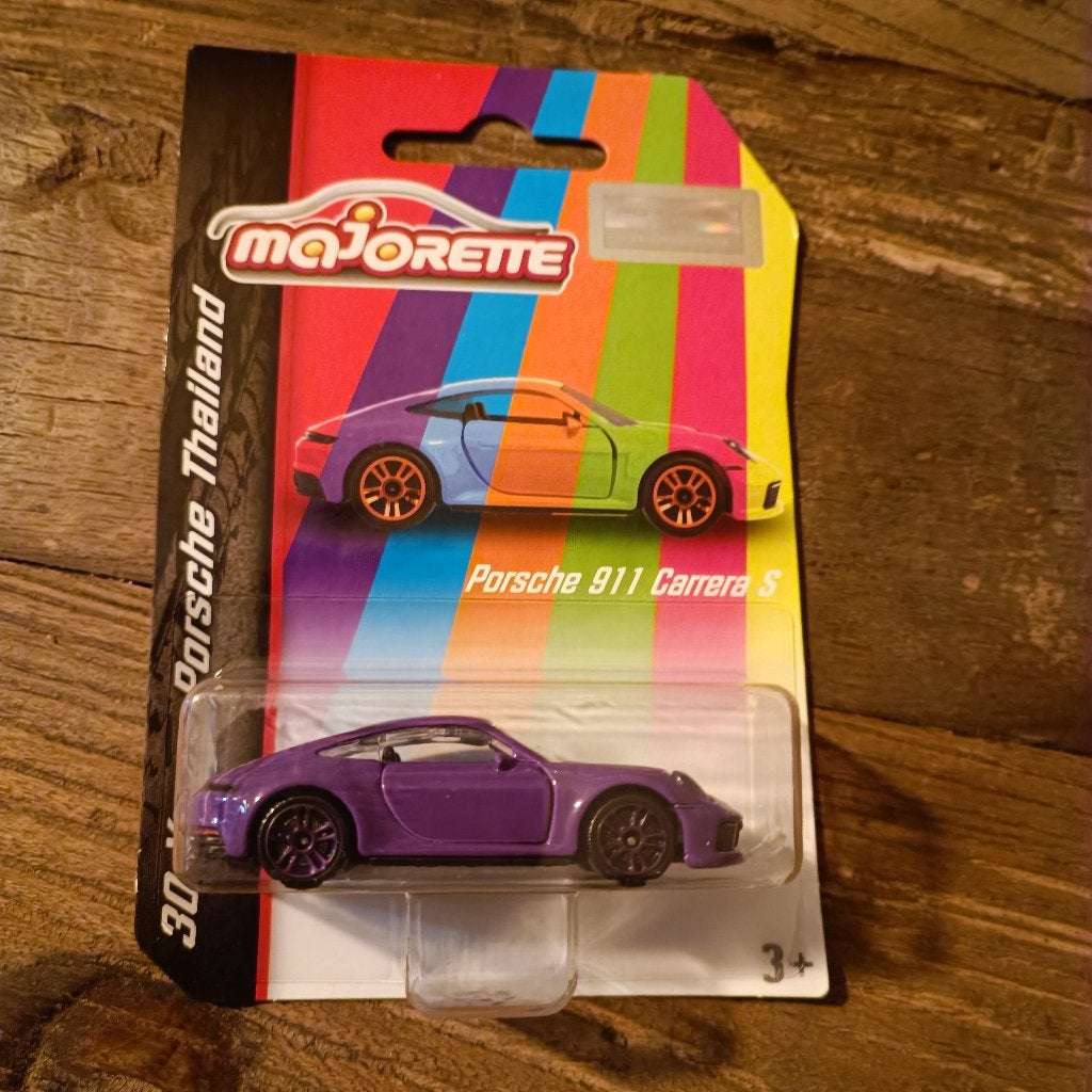MAJORETTE PORSCHE 911 CARRERA S paars THAiLAND, Ophalen of Verzenden, Nieuw, Auto