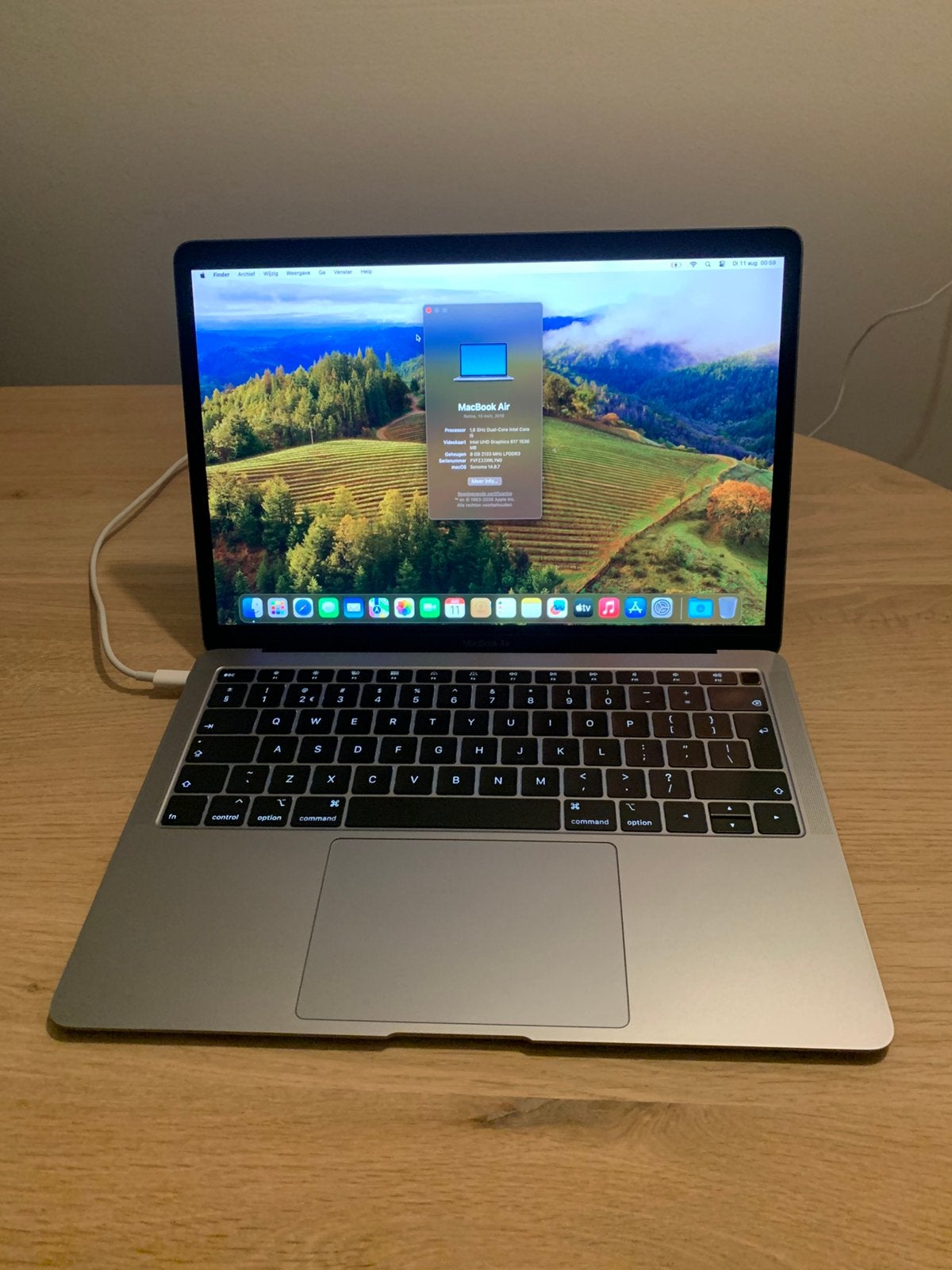 Macbook air 2019 13 inch in top staat!, 2 tot 3 Ghz, Qwerty, 8 GB, 13 inch