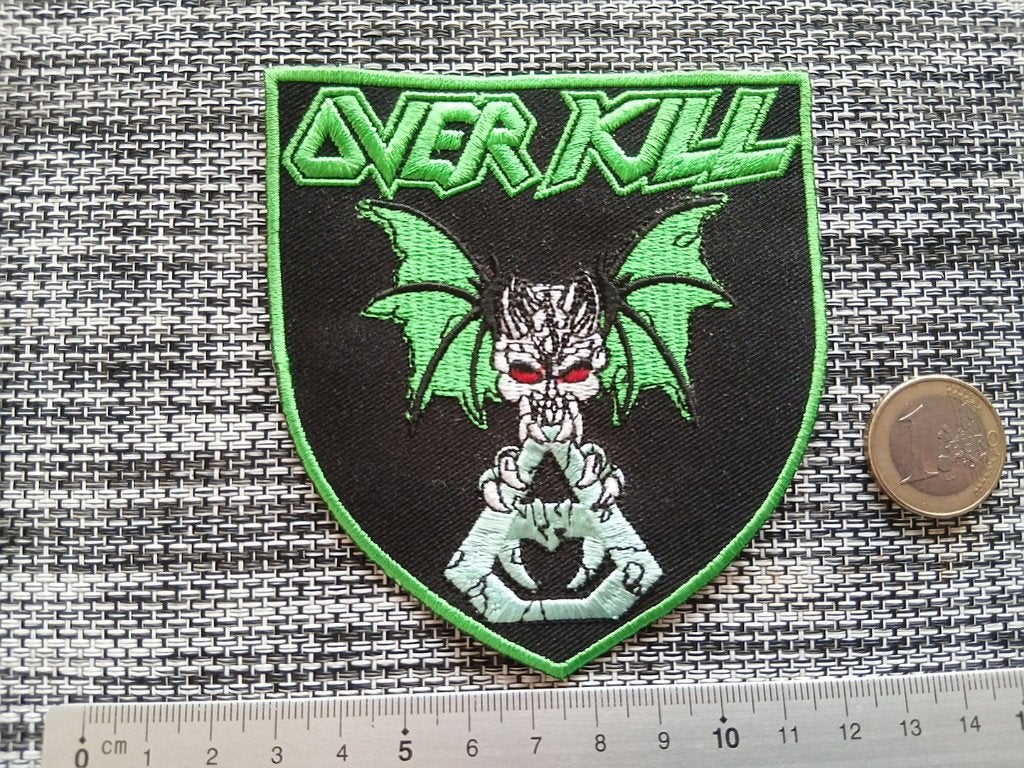 Overkill mooie shield patch o5 metal, Verzenden, Nieuw, Kleding