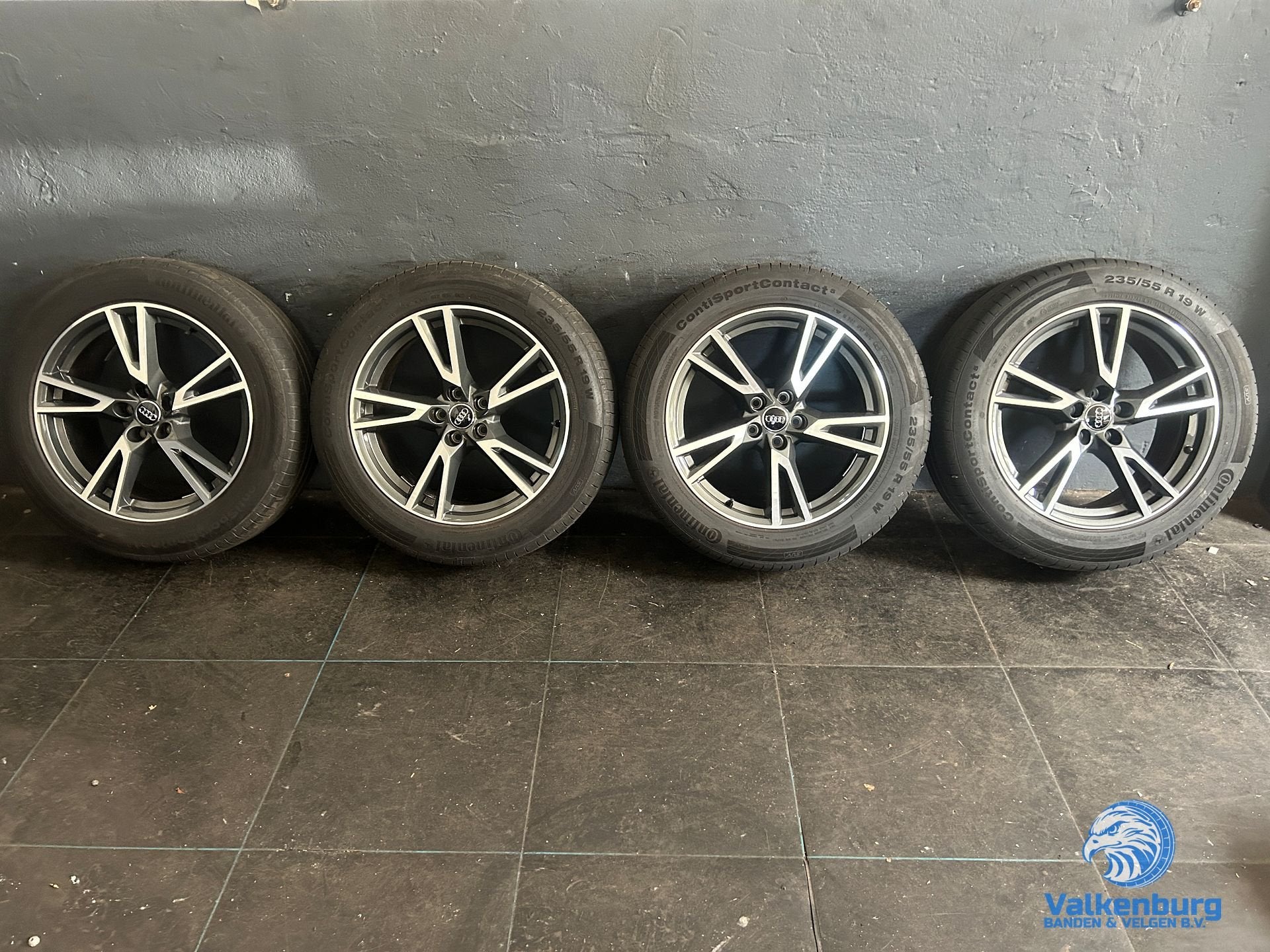 6-7mm! Originele Audi Q5 SQ5 80A 19 inch antraciete velgen 5, Auto-onderdelen, Banden en Velgen, 19 inch, Gebruikt, -, -