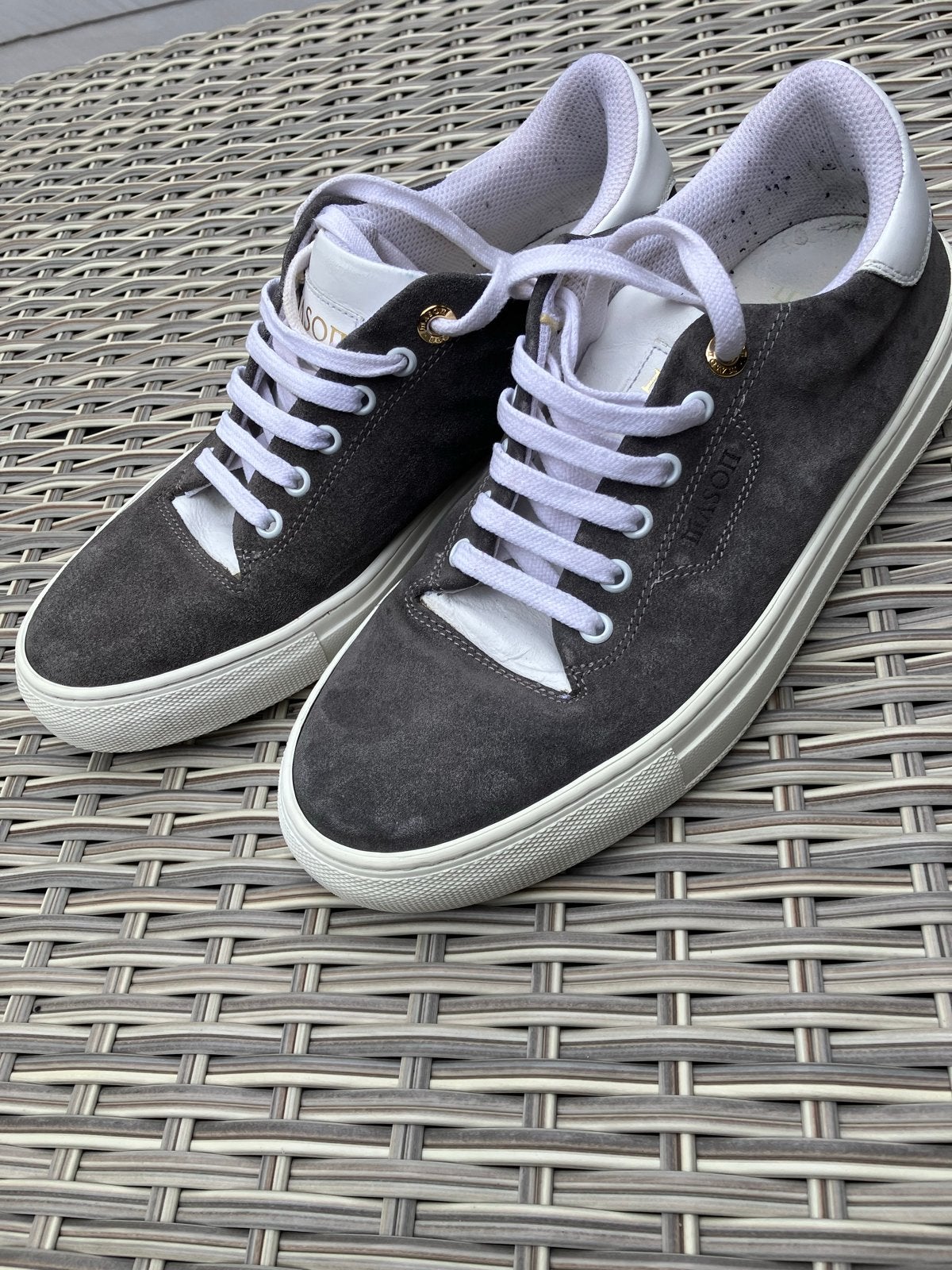 Mason Garments Torino sneakers  41- Grijs suède - Maat 42, Kleding | Heren, Ophalen of Verzenden, Zo goed als nieuw, Overige kleuren