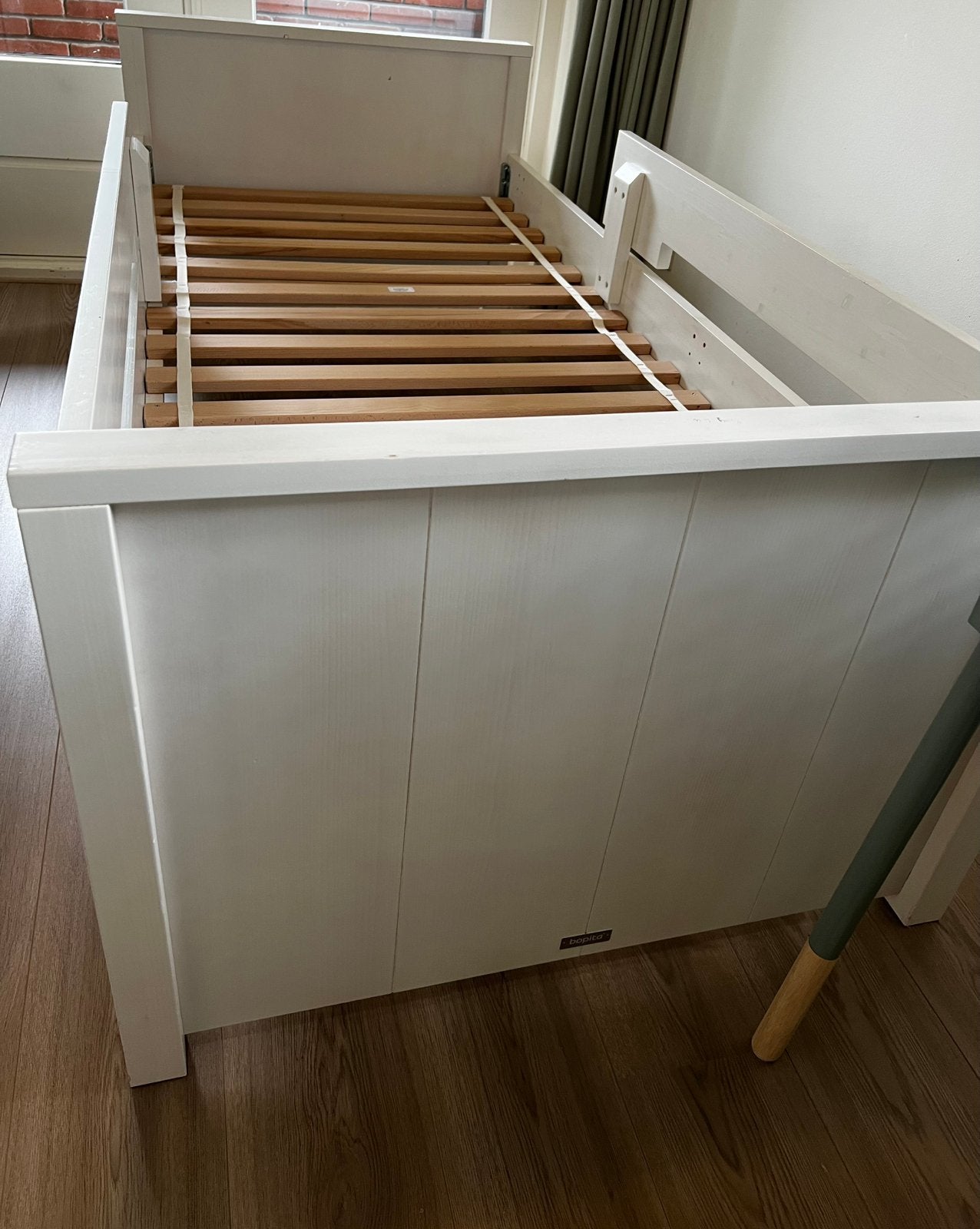 Bopita Mix & Match wit 1p bed excl opberglade, Ophalen, 85 tot 100 cm, Zo goed als nieuw, Lattenbodem