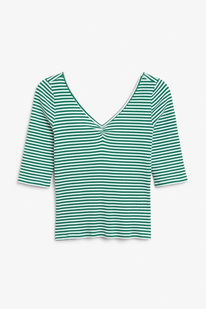 Bow in the back striped top (Monki), Nieuw, Ophalen of Verzenden, Korte mouw, Monki