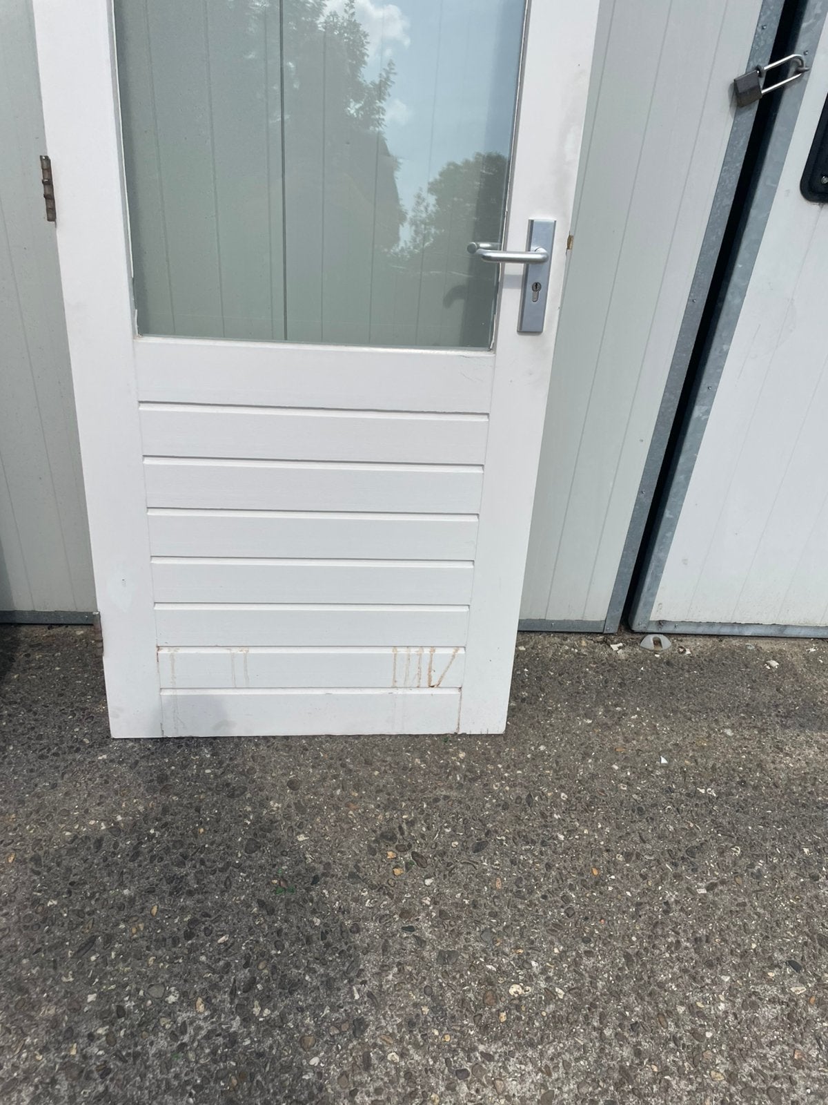 Nette buitendeur, Doe-het-zelf en Verbouw, Deuren en Horren, Ophalen, 200 tot 215 cm, Glas, Buitendeur