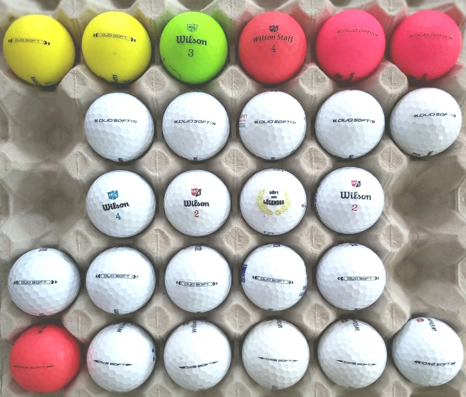 Wilson Staff Golfballen Duo Soft en DX2 Soft 26 stuks, Ophalen of Verzenden, Zo goed als nieuw, Bal(len), Overige merken
