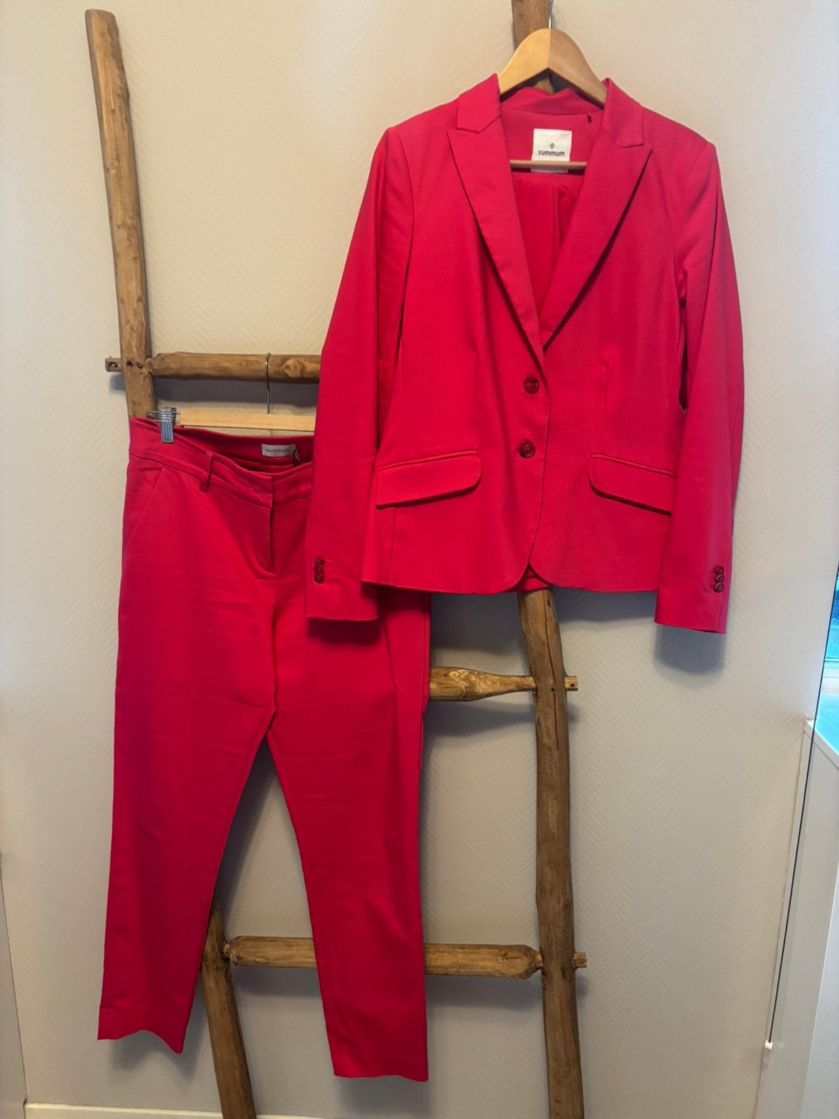 Summum roze broekpak, Maat 38/40 (M), Kostuum of Pak, Ophalen of Verzenden, Zo goed als nieuw