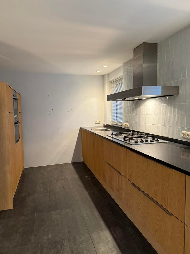 Rechte Keuken + Wandkast TOP kwaliteit + BOSCH GEDEMONTEERD, Ophalen of Verzenden, Overige kleuren, Graniet of Steen, Dubbelwandige keuken