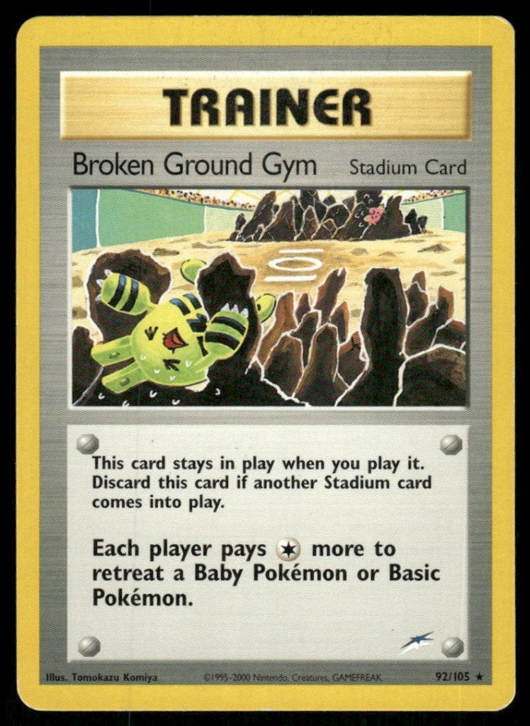 Broken Ground Gym 92/105 - Neo Destiny, Verzenden, Gebruikt