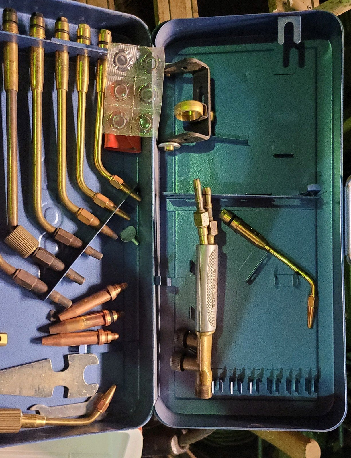 Gloor las en snijkist in metalen kist, Ophalen, Gebruikt, Minder dan 50 watt