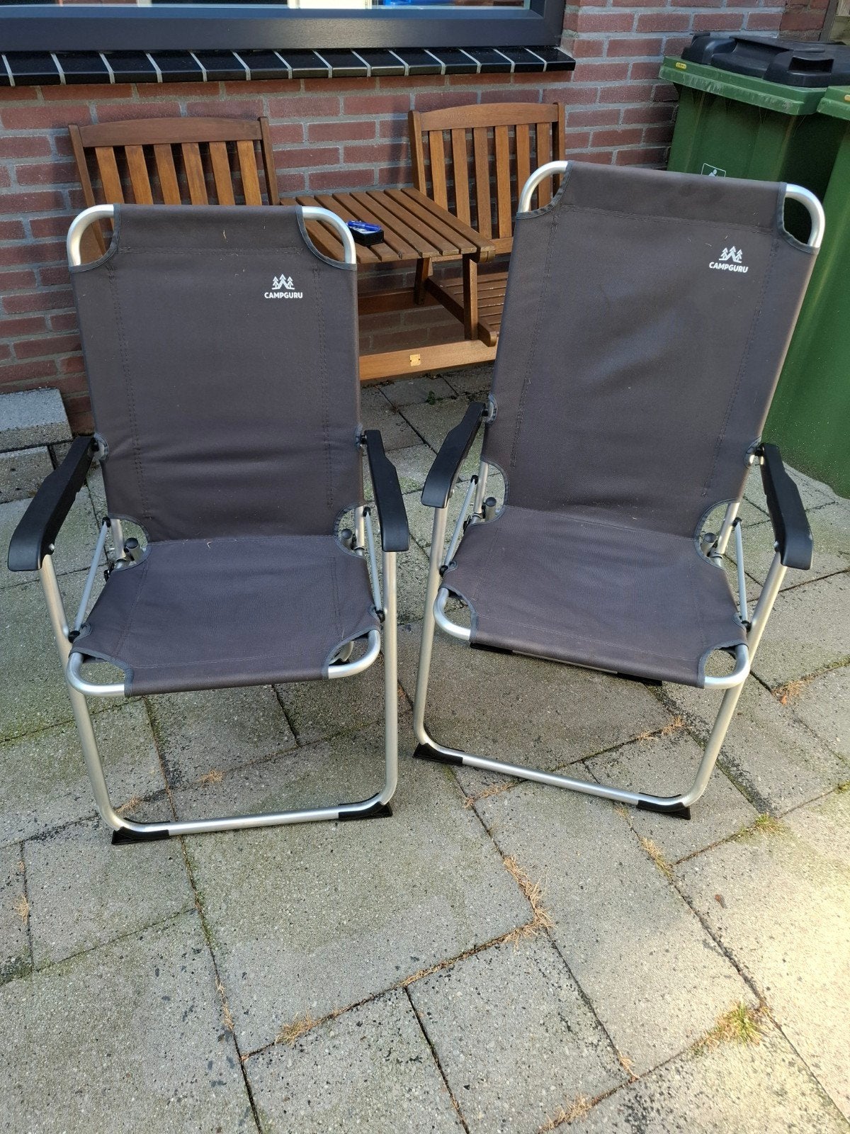 2x CampGuru Campingstoelen, Caravans en Kamperen, Ophalen, Zo goed als nieuw, Campingstoel