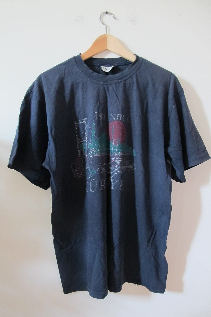 shirt Istanbul, Türkiye, maat L, Verzenden, Gedragen, Maat 52/54 (L), Blauw