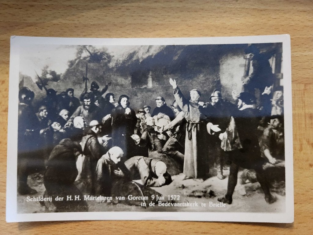 ansicht BRIELLE Schilderij Martelaren van Gorcum Kerk, Verzamelen, Ophalen of Verzenden, Voor 1920, Zuid-Holland