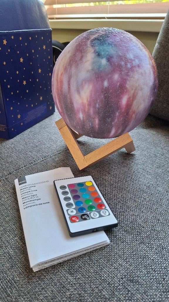 Astronomische maanlamp - nachtlamp - kinderlamp, Huis en Inrichting, Ophalen of Verzenden, Nieuw, Hout, Minder dan 50 cm