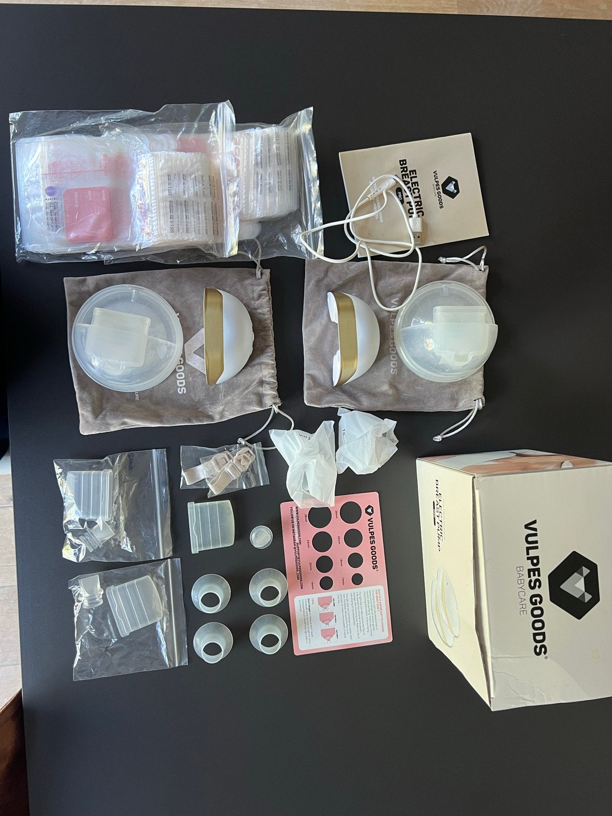 Vulpes Goods V2 Dubbele Elektrische Borstkolf - Complete Set, Ophalen of Verzenden, Zo goed als nieuw