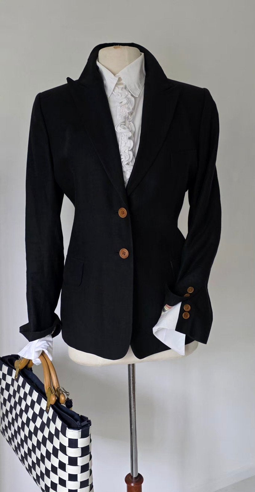 Scapa linnen blazer donker blauw 42/44, Pauw Scapa, Maat 42/44 (L), Zo goed als nieuw, Jasje