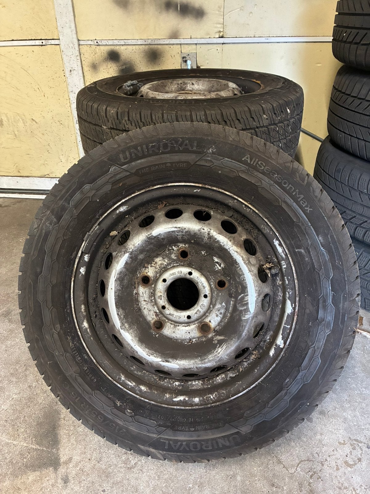 4x Velgen met winterbanden Ford Transit Custom 2016-2023, Ophalen, 16 inch, Banden en Velgen, Winterbanden