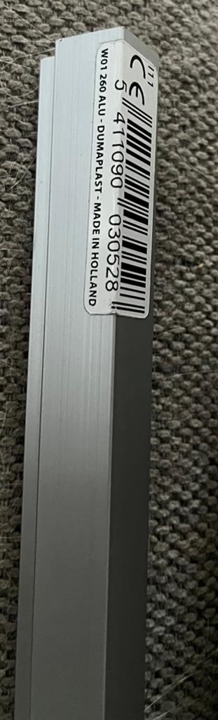 Hoekprofiel dumaplast aluminium, Ophalen, Nieuw