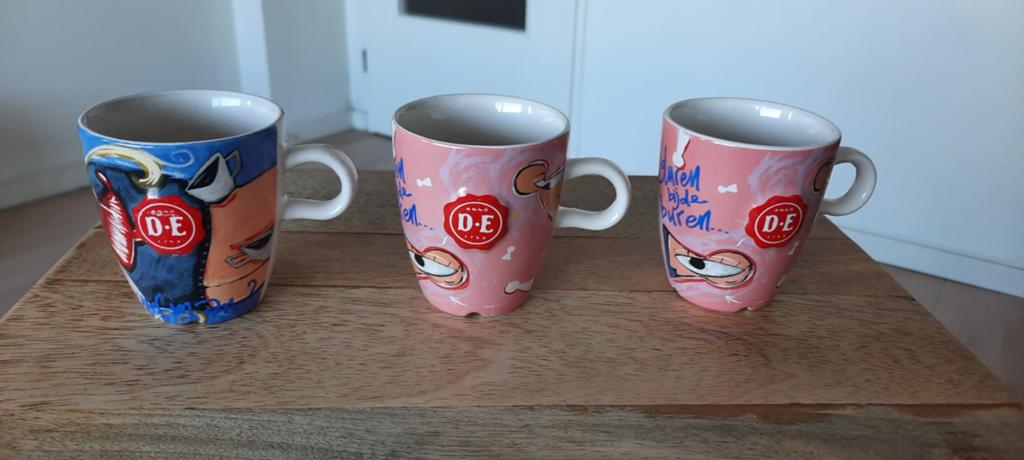 3 DOUWE EGBERTS KOPJES 15 ML., Ophalen, Gebruikt, Overige stijlen, Kop(pen) en/of Schotel(s)