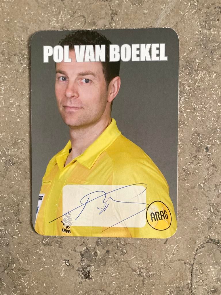 FOTOKAART POL VAN BOEKEL MET HANDTEKENING, Verzamelen, Ophalen of Verzenden, Zo goed als nieuw, Buitenlandse clubs, Spelerskaart