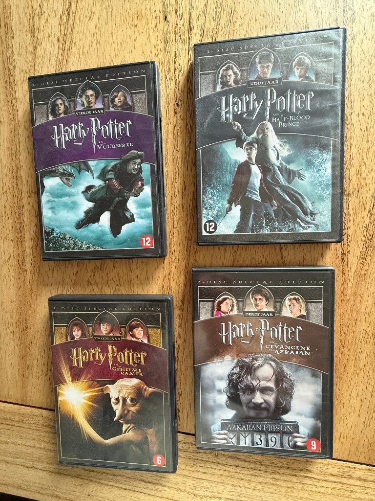 Harry Potter DVD's – 2-Disc Special Editions (4 films), Ophalen of Verzenden, Gebruikt, Overige typen