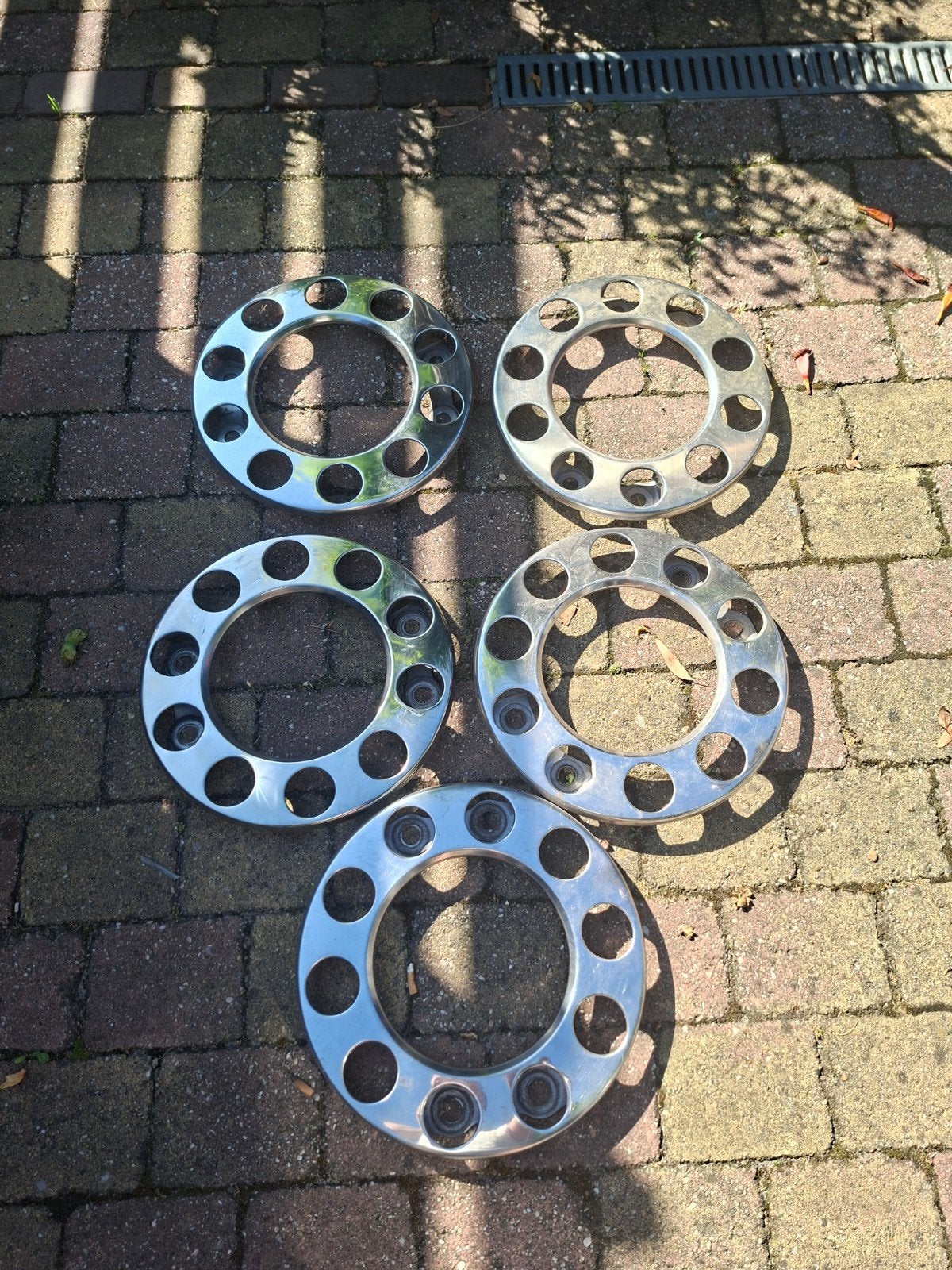 5x rvs wielring, Ophalen of Verzenden