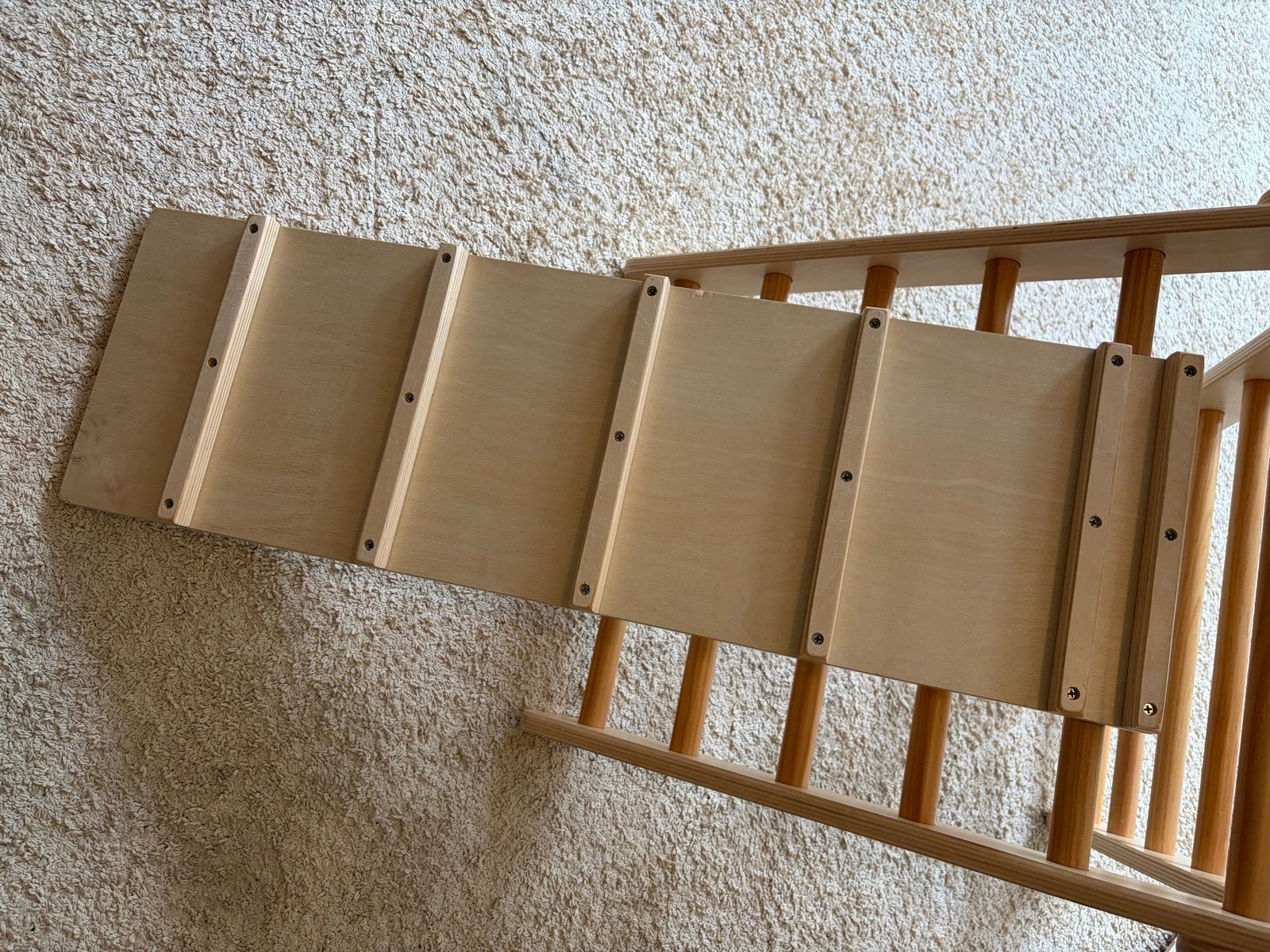 Houten klimrek (pickler-driehoek) met glijbaan voor kinderen, Ophalen, Zo goed als nieuw, Glijbaan