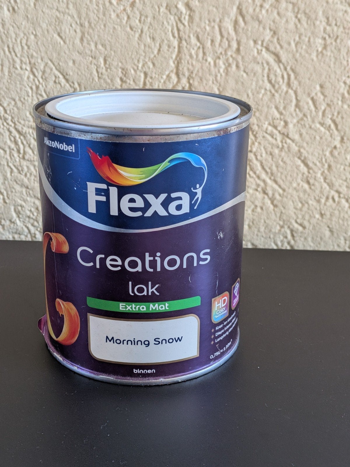1 liter Flexa Creations witte lakverf, Ophalen of Verzenden, Nieuw, Wit