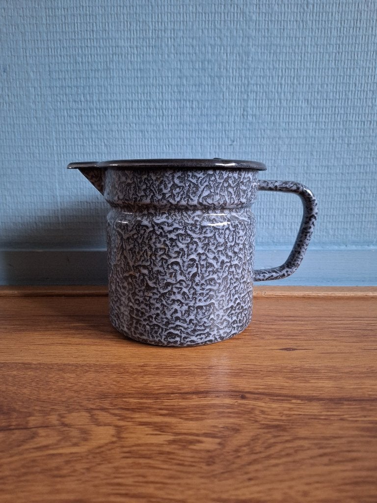 Vintage emaille melkkoker, Ophalen of Verzenden