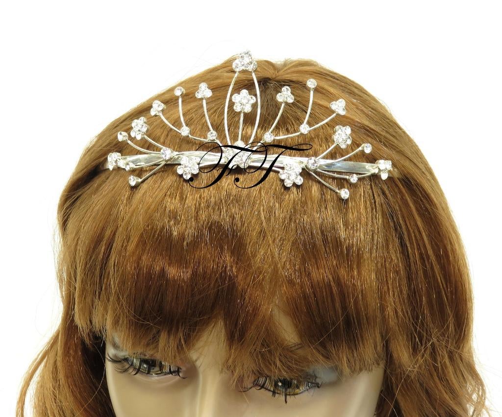 Mooie bruid tiara versiert met strass stenen., Ophalen of Verzenden, Nieuw