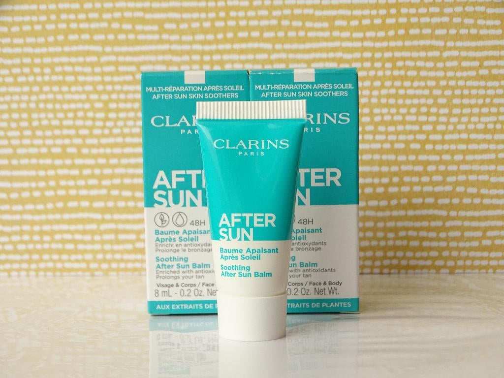 Clarins Soothing After Sun Balm Face/Body 40ml (8 proefjes), Ophalen of Verzenden, Nieuw, Gehele gezicht, Verzorging