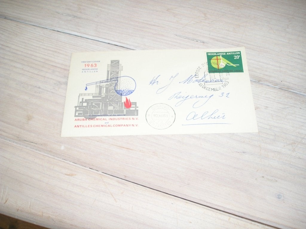 FDC Nederlandse Antillen 1963, Postzegels en Munten, Postzegels | Eerstedagenveloppen, Ophalen of Verzenden, Beschreven, Rest van de wereld