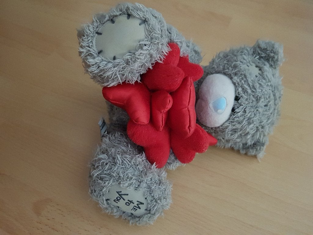 Me To You Tatty Teddy met rode hartjes, Ophalen of Verzenden, Zo goed als nieuw, Stoffen beer, Me To You