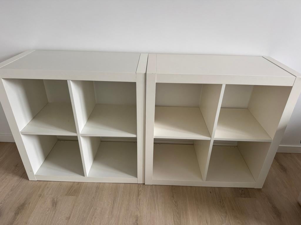 2x IKEA KALLAX vakkenkast wit, Ophalen, 50 tot 100 cm, Zo goed als nieuw, Minder dan 100 cm
