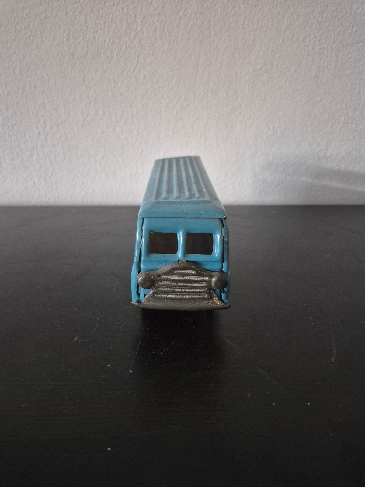 Vintage metal speelgoedbus - Blauw, Kinderen en Baby's, Ophalen of Verzenden, Gebruikt