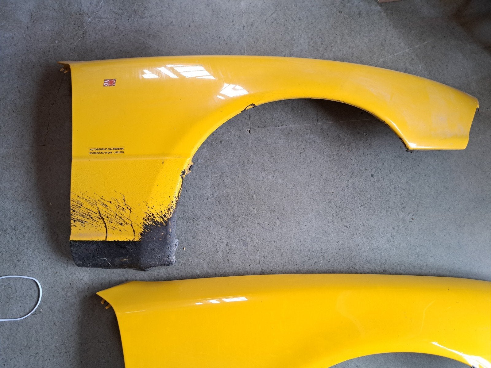 Spatborden Mazda MX-5 Miata NA Sunburst Geel (2x), Ophalen, Voor, Mazda, Spatbord