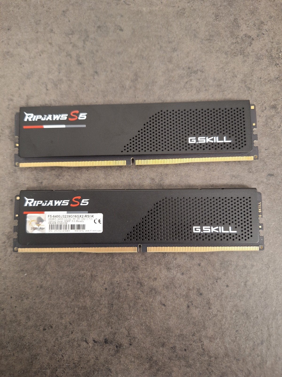 G.SKILL Ripjaws S5 DDR5 RAM 32GB (2x16) 6400MHz CL32, Computers en Software, RAM geheugen, 32 GB, Nieuw, Ophalen of Verzenden