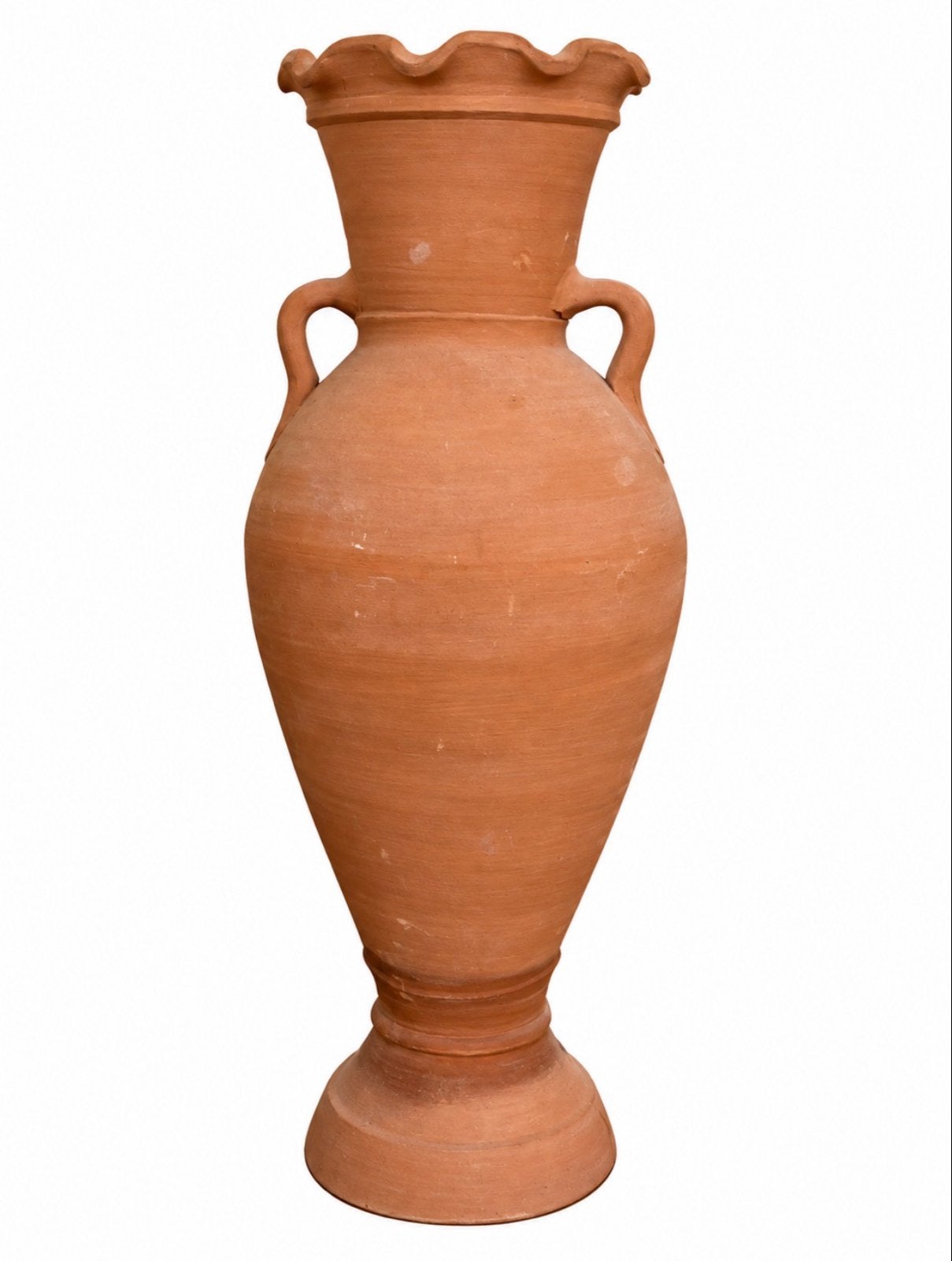 Grote terracotta vaas met handvatten, Ophalen