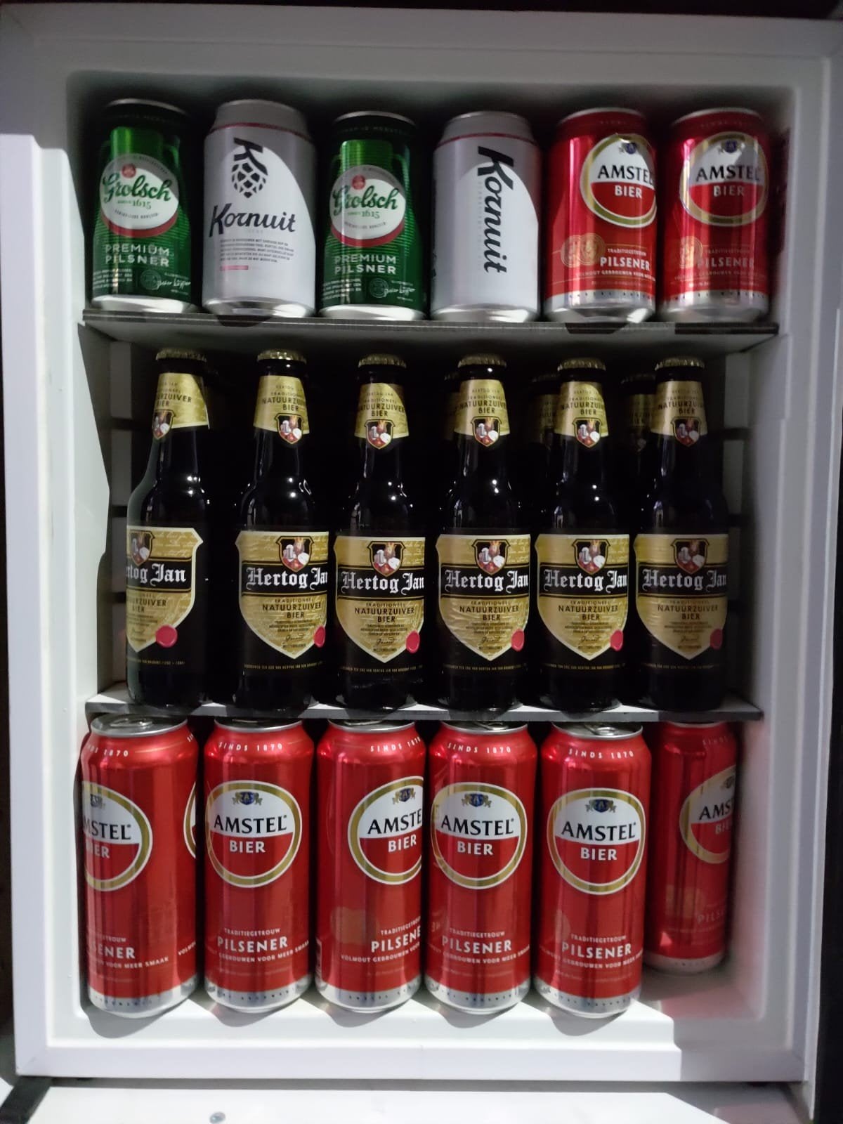 glasdeur koelkast. drankjes. mancave., Ophalen, Zonder vriesvak, Minder dan 85 cm, Minder dan 75 liter