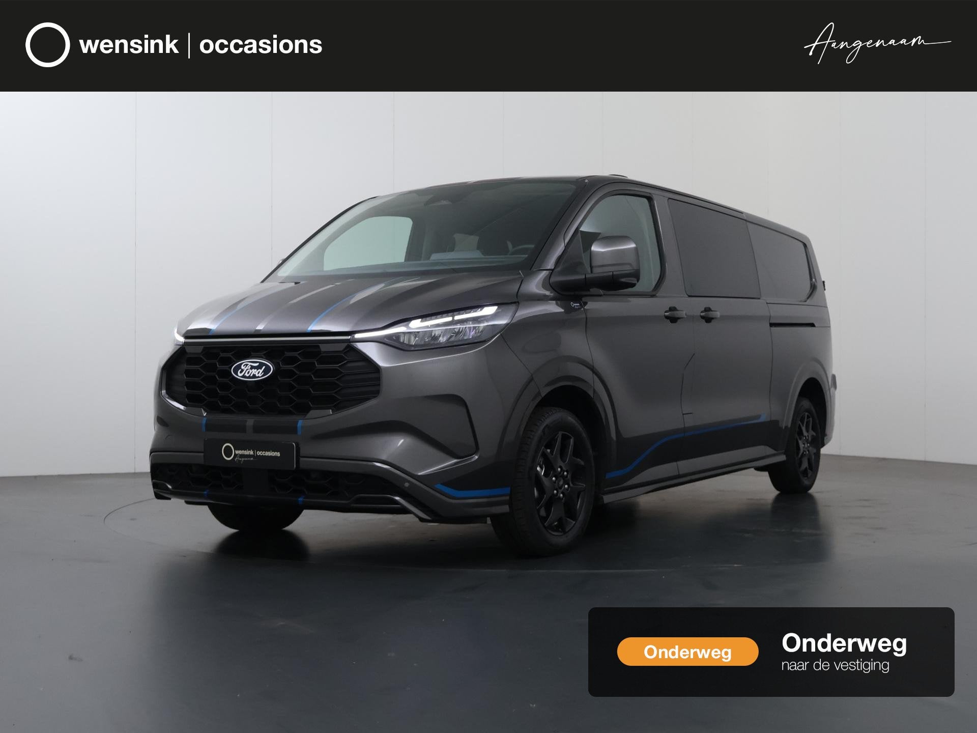 Ford Transit Custom 2.5 PHEV | SPORT | AUT. | DUBBEL CABINE, Auto's, Dealer onderhouden, Gebruikt, 4 cilinders, Plug-in hybride