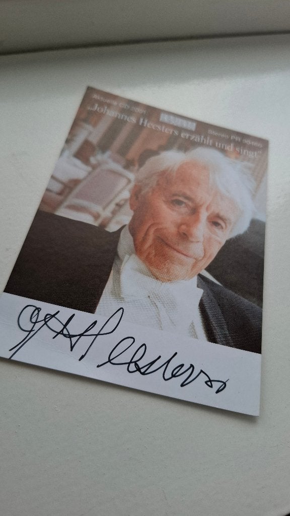 Johannes Heesters gesigneerde foto, Verzamelen, Ophalen of Verzenden, 1980 tot heden, Zo goed als nieuw, Overige onderwerpen