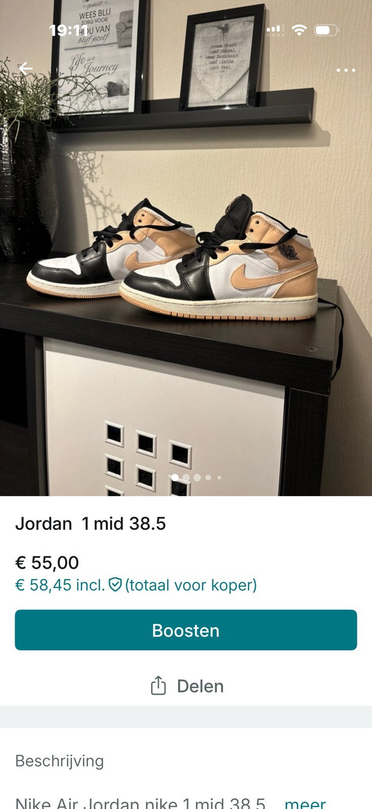 Nike jordan 38.5, Kleding | Dames, Ophalen of Verzenden, Zo goed als nieuw